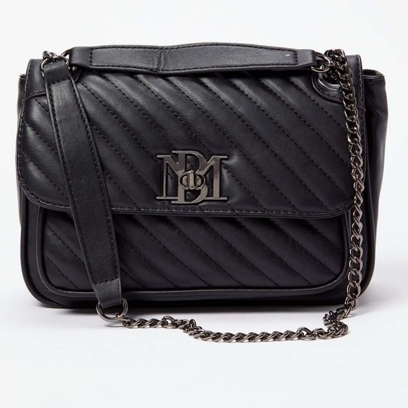 Badgley Mischka Handbags - BADGLEY MISCHKA Diagonal Quilt Convertible Crossbody Bag NWOT